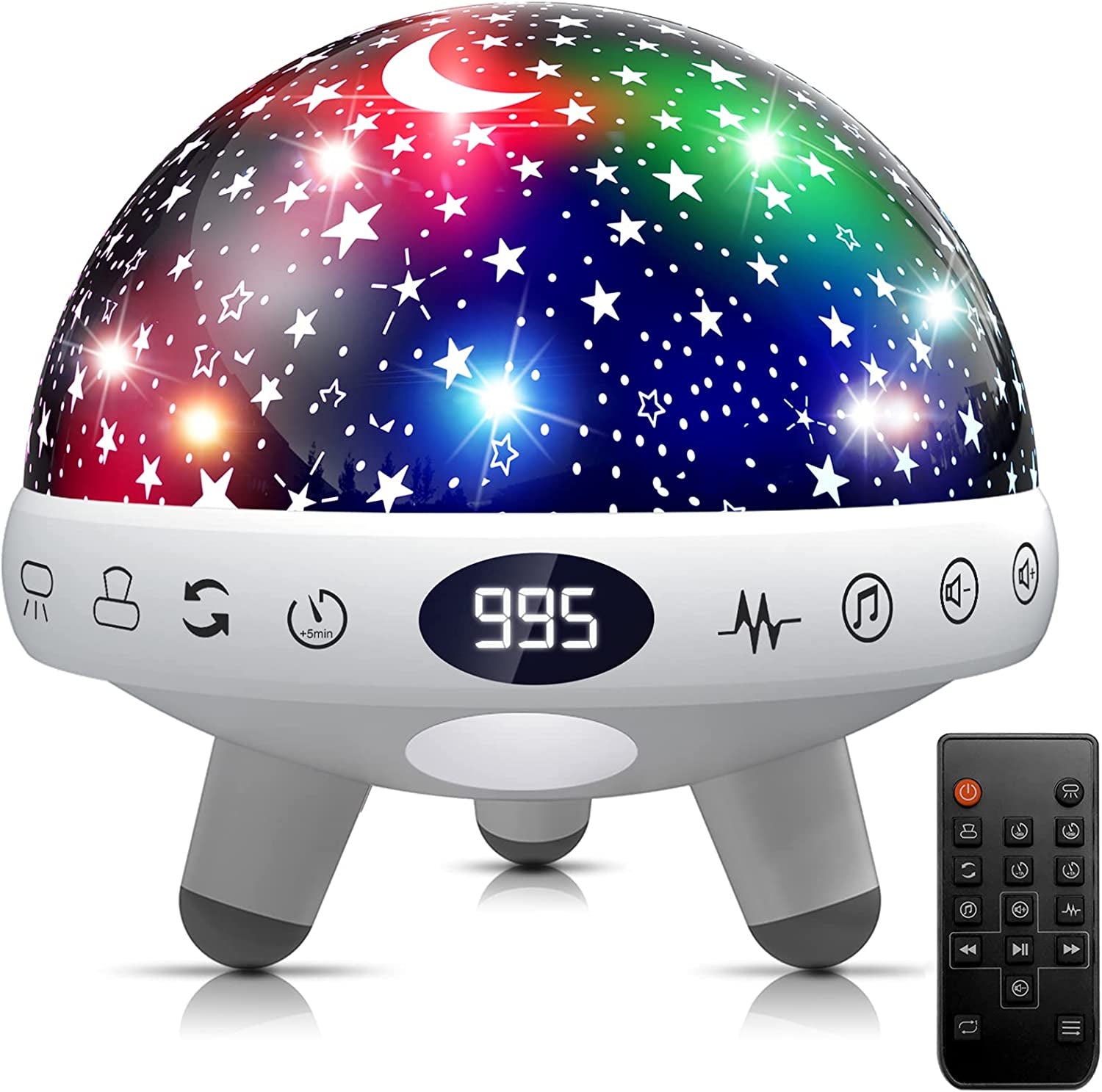 Night Light Kids Star Projector Baby Sensory Lights Toys White