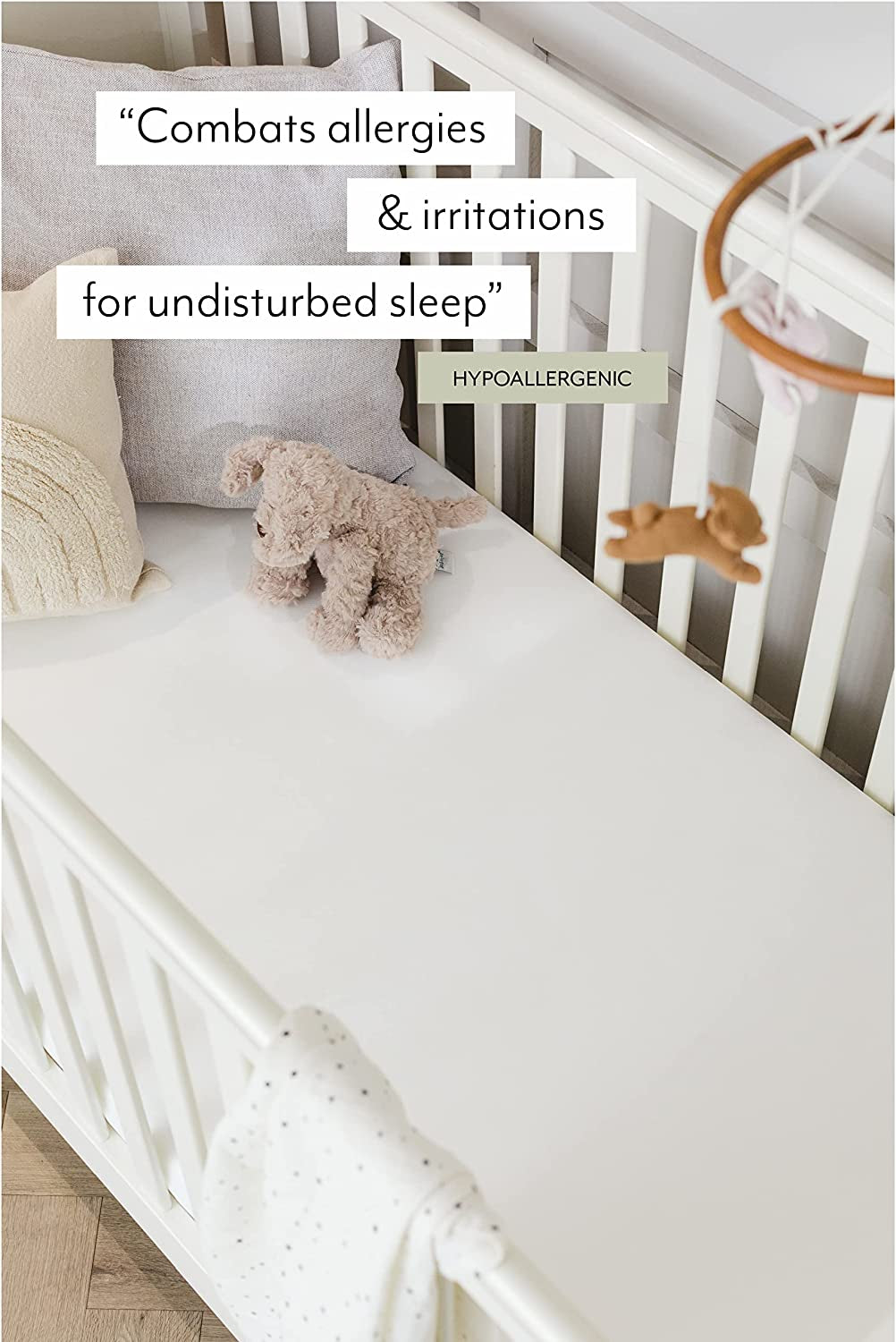 Mother Nurture Essential Foam Cot Bed Mattress, White, 140 x 70 x 7.5 cm
